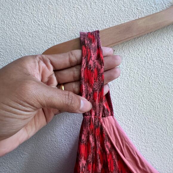 Joie Women's Tea Rose Pink Maxi Dress XL Sleeveless Boho Tiered Sundress Flowy - Picture 6 of 10